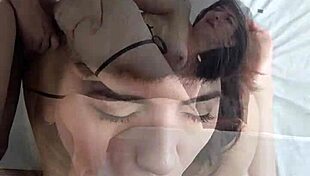 Shy teen fucking huge cock first time, badmouthing cuckold 😏