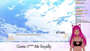 Vtuber Lewdneko plays F Me Royally part 1 with kissing.