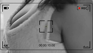 Behind scenes with beautiful brunette