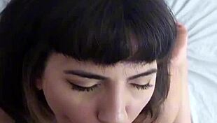 Shy teen fucking huge cock first time, badmouthing cuckold 😏