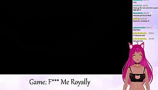 Vtuber Lewdneko plays F Me Royally part 1 with kissing.