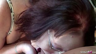 this german bbw couple does homemade porn, licking ass and getting facial cum