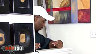 ebony goddess takes big black cock and creampie