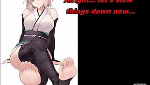 Saber delivers intense anime feet jerk off instructions