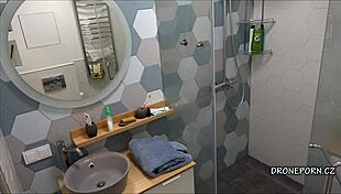 Alex showers on hidden cam, voyeur upskirt peek