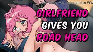 Sucking your cock while you drive in anime roleplay