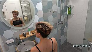 Czech teen caught on spy camera in the shower