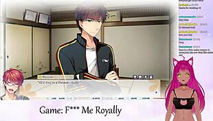 Vtuber Lewdneko plays F Me Royally part 1 with kissing.