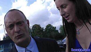 classy british milf in stockings gets her sweet spot fingered by eager hands