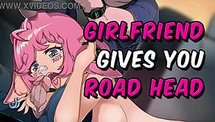 Sucking your cock while you drive in anime roleplay