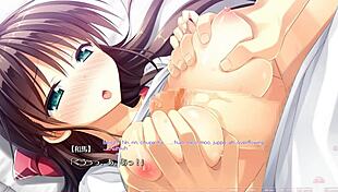 Feeling the intense emotions in Primal Hearts route 1 scene 3, with subtitles capturing the passion.