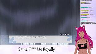 Vtuber Lewdneko plays F Me Royally part 1 with kissing.