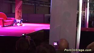 why are these teen lesbians licking on public stage?