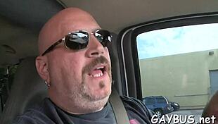 Hardcore hunk sucking and fucking gay cock with deep bareback blowjob