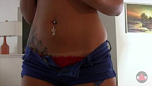 Exploring pierced belly button orgasms in fetish play.