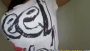 Big ass and massive tits shaking wildly during outdoor handjob and blowjob