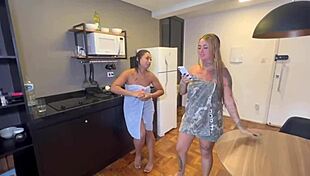 Neighbor Opens Ass In Sheer Red Dorm Room