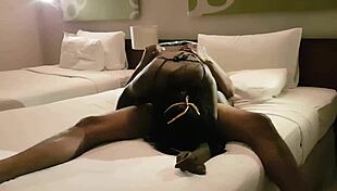 Sarah michel sucks huge black cock and gets fucked doggystyle!