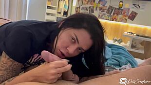 Naughty married woman enjoys sitting on well-endowed man's cock in doggystyle fucking with cumshot facial