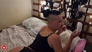 i went to provoke the naughty guy but he couldn't resist, fucked my pussy on the pole and came inside