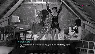 i, nurse cora, have group sex with lemon and john in the vampire manor, oh gosh!