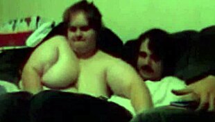 wife deepthroats husband's big dick, then gets fucked and creampied.