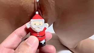hey, santa playing with shaved pussy?