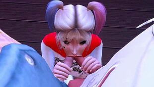 I became Harley Quinn's sex slave in this hentai parody.