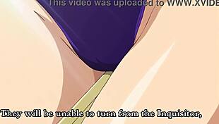 in queens blade rebellion ova episode 02, the nun faces intense battles in high definition