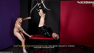 Bound twink milked dry after hardcore CBt and anal abuse