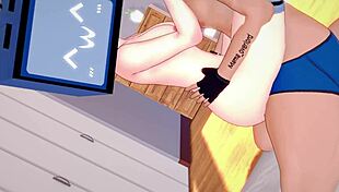 Frotando La Vagina De Tv Woman Para Calentarla