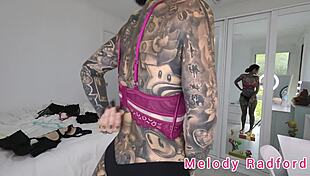 Melody Radford Tries On Black And Purple Lingerie And Micro Bikini Haul 😍👗