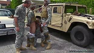 Army Men Fucking Hard in Shower with Explosive Gay Sex Failures