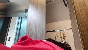 Hidden Camera Catches Hot Latina Stepmom in Tight Leggings