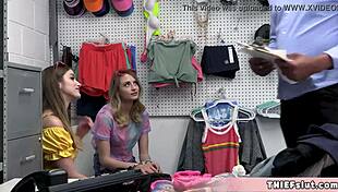 mall cop catches two teens, gets lucky