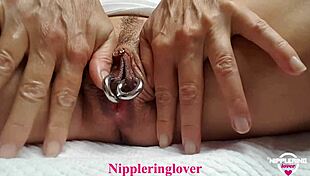 Kinky Mother Exploring Pierced Body In Homemade Compilation