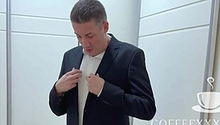 security guy with bride just before wedding in japan