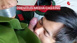 Police and Soldier Tricked into Gay Sex During Intense Casting Session