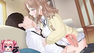 College girl rides and jerks for cumshot