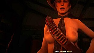 In rdr2 porn, sadie rides john's cock passionately in pov scene without sound