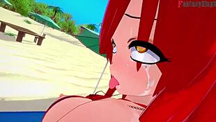 i watch parasoul in bikini getting fucked hard in skullgirls fantasy anime hentai
