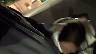 that slut wife gives an extremely risky blowjob at the bar, then sucks and flashes downtown 😏