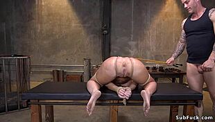 Huge tits milf sub endures rough bdsm fucking