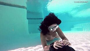 Brita Piskova Masturbates Sensually Underwater in Tight Swimming Pool
