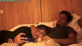 watching netflix with stepsister, couldn't resist putting dick in mouth, almost caught