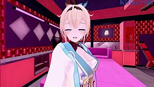 Kazama Iroha and Roboco-san have intense sex in Hololive Vtuber POV Hentai