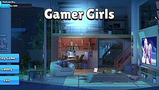 Gamer girls Sophie play in 3D cartoon game