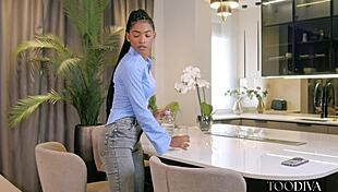 sexy columbian tourist barbie rous gets horny and bangs jason carrera in closet