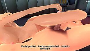 teen HANDJOBS and SEX in hentai cartoon world, cumshot finale