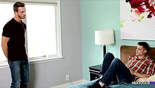 Quin Quire feels intense pleasure avoiding rent by fucking his landlords passionately